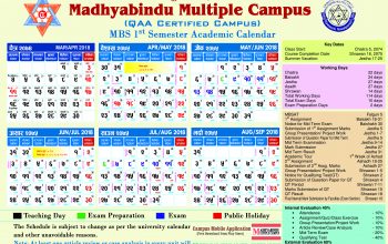 MBS 1st semester academic calendar